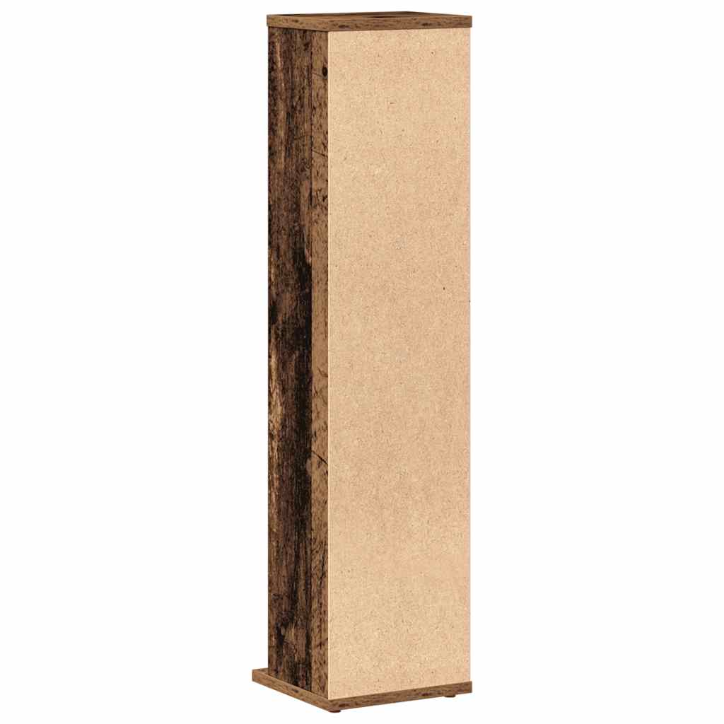 Dulap CD-uri, lemn vechi, 21x20x88 cm, lemn compozit