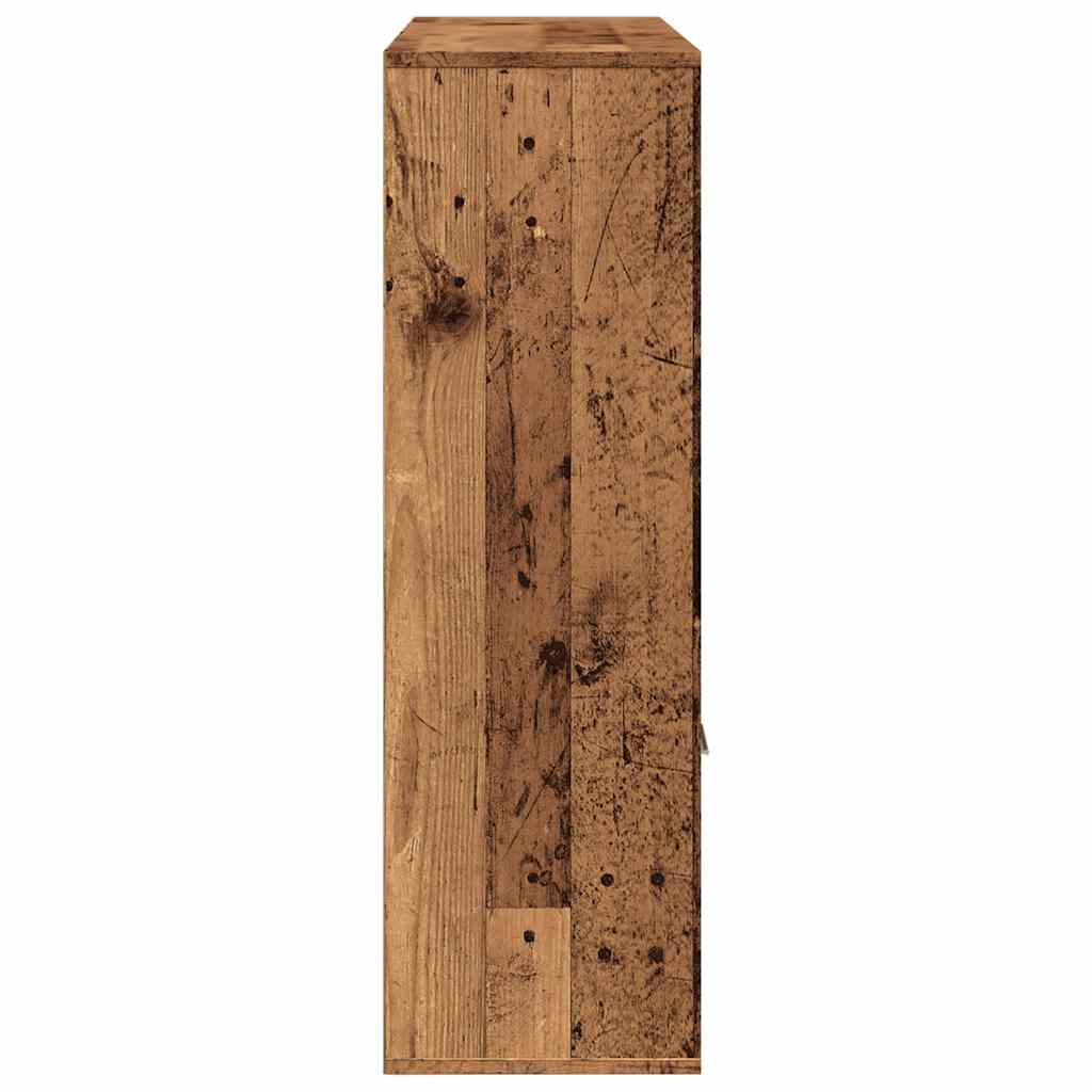 Bibliotecă, lemn vechi, 98x29x97,5 cm, lemn prelucrat