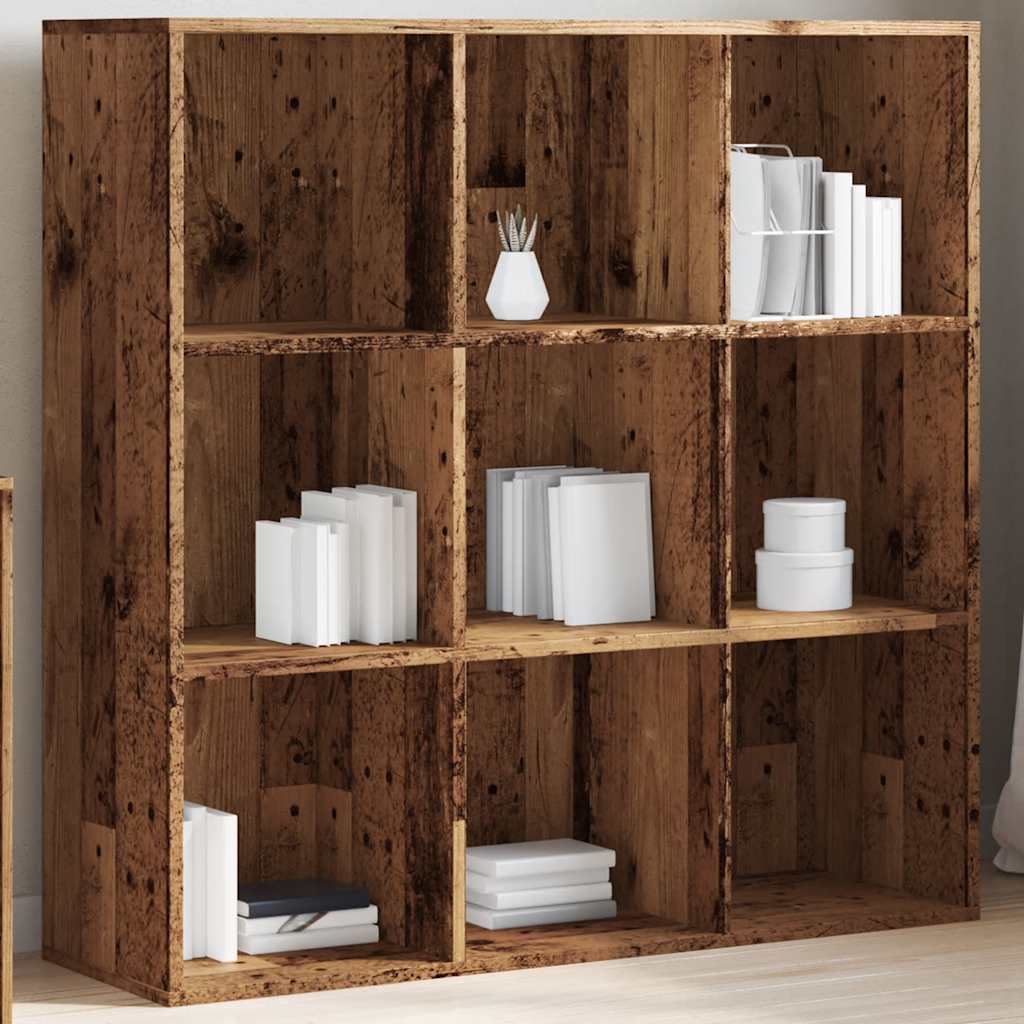Bibliotecă, lemn vechi, 98x29x97,5 cm