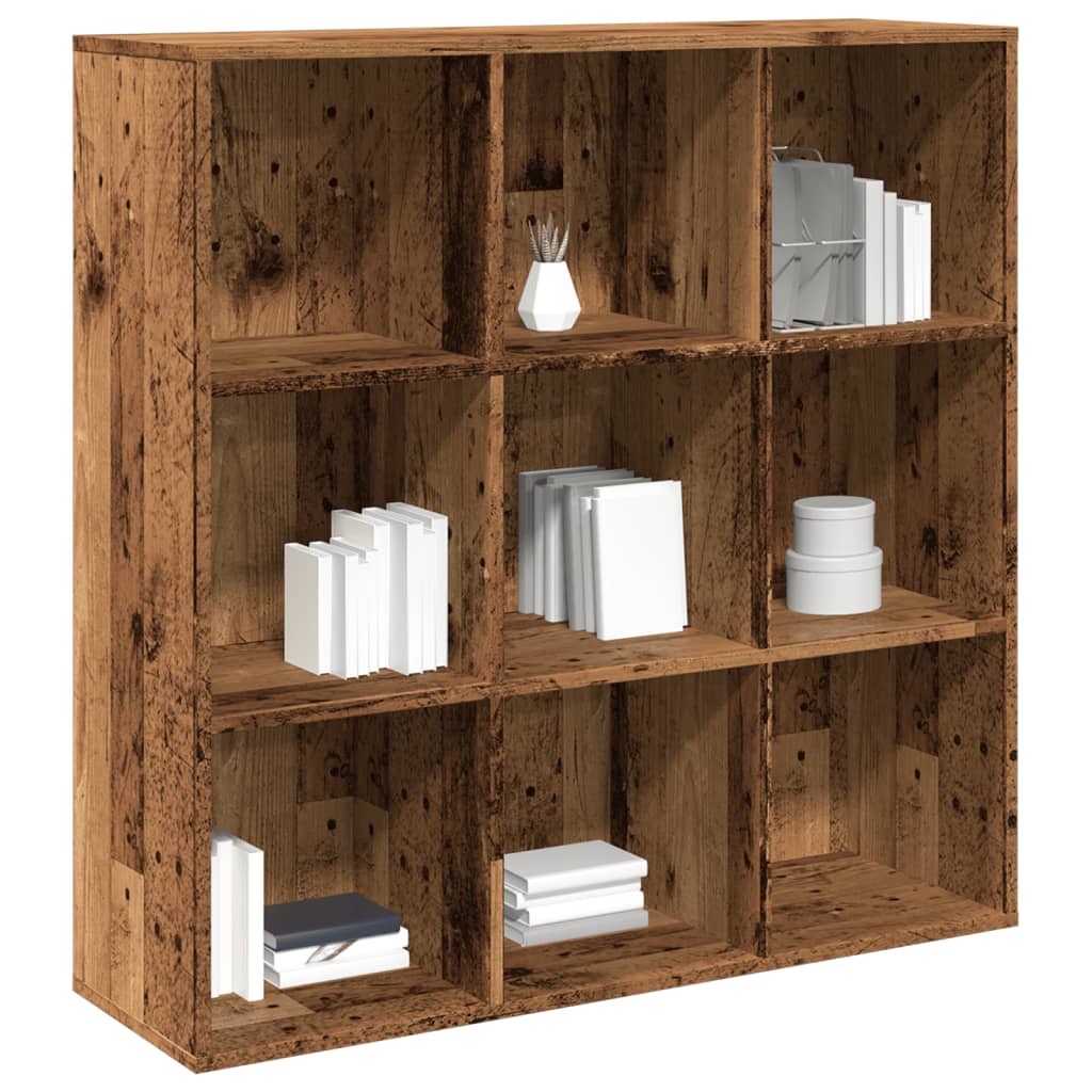 Bibliotecă, lemn vechi, 98x29x97,5 cm