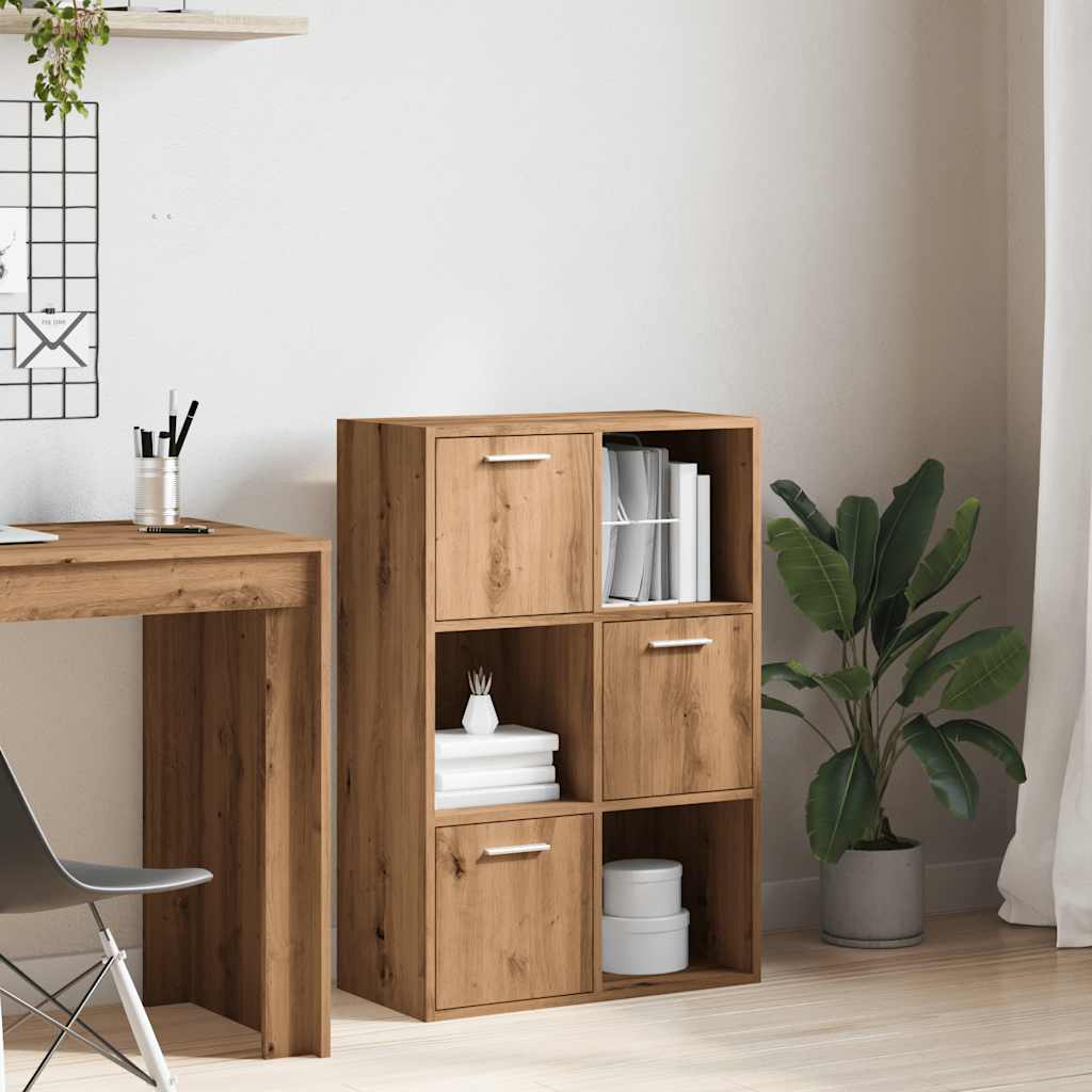 Bibliotecă, stejar artizanal, 60,5x30x90 cm, lemn prelucrat