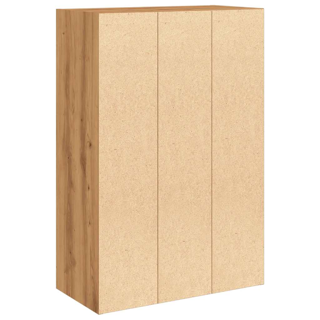 Bibliotecă, stejar artizanal, 60,5x30x90 cm, lemn prelucrat