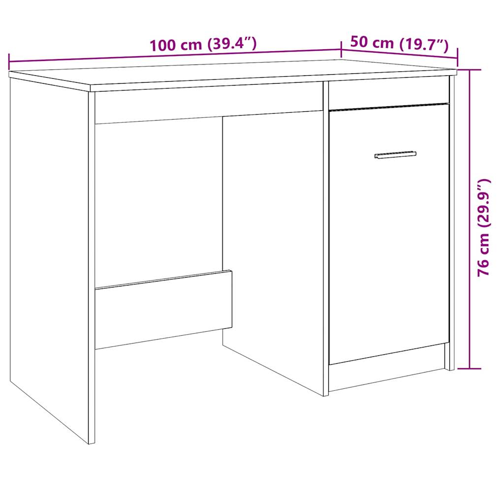 Birou, lemn vechi, 100x50x76 cm, lemn prelucrat