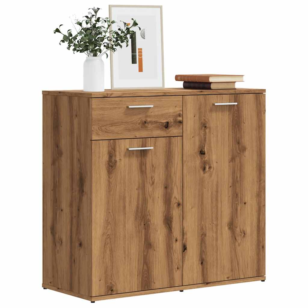 Dulap, stejar artizanal, 80x36x75 cm, lemn prelucrat