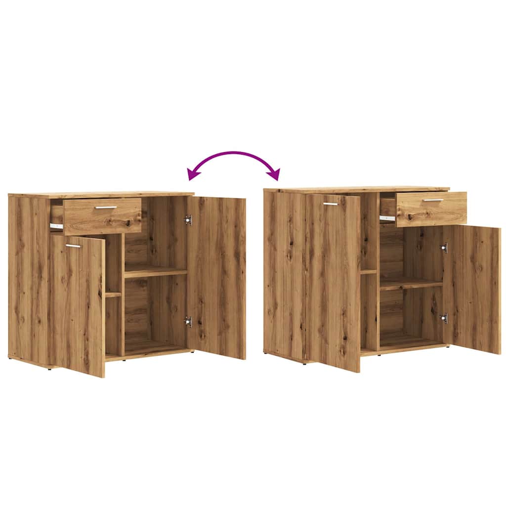 Dulap, stejar artizanal, 80x36x75 cm, lemn prelucrat