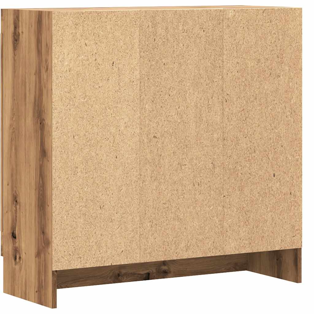 Bibliotecă, stejar artizanal, 82,5x30,5x80 cm, lemn prelucrat