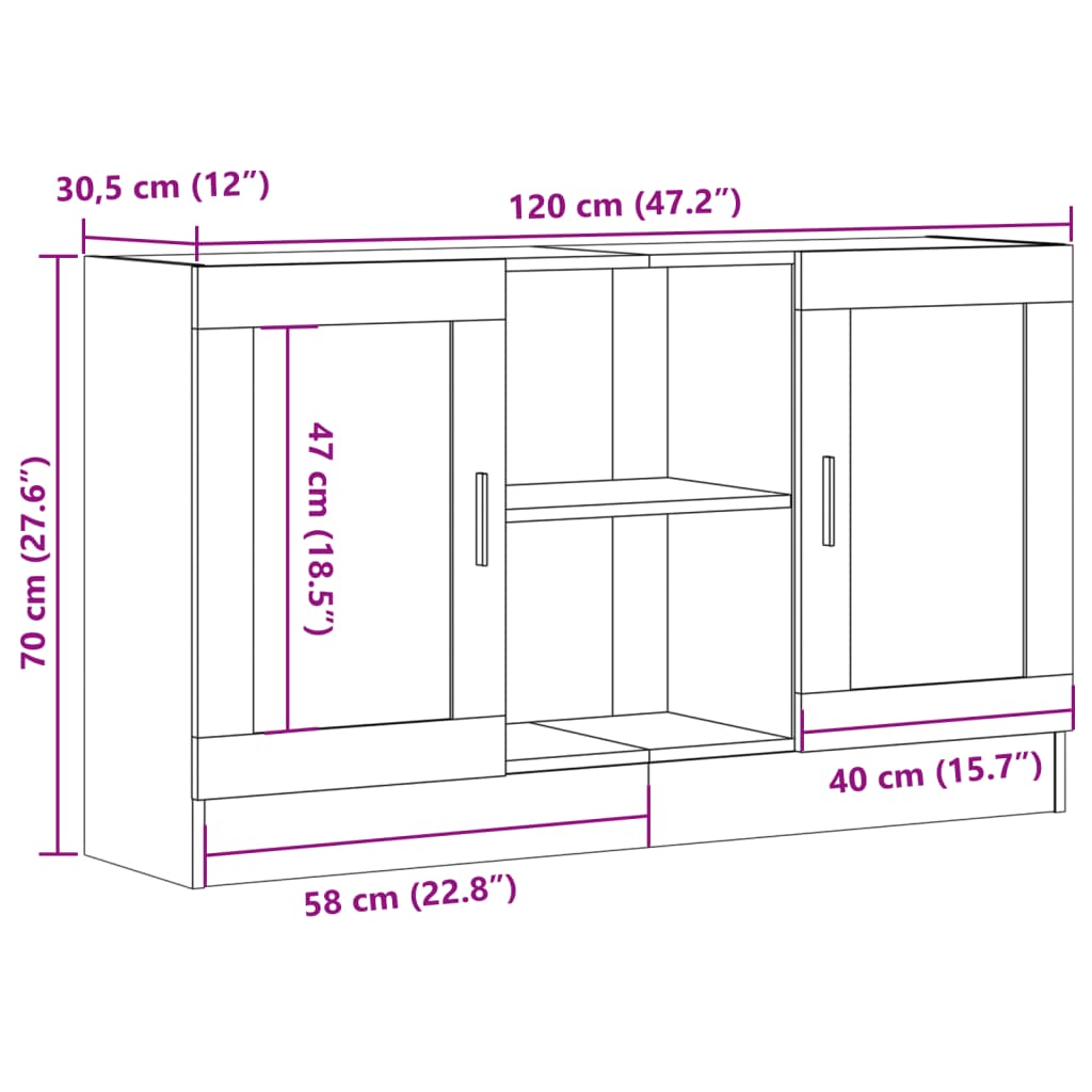 Dulap, lemn vechi, 120x30,5x70 cm, lemn prelucrat
