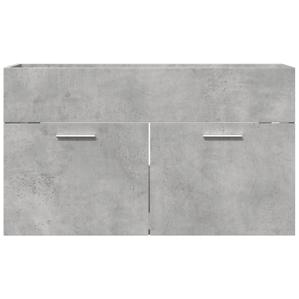 Dulap de chiuvetă baie gri beton, 90x38,5x46 cm, lemn prelucrat