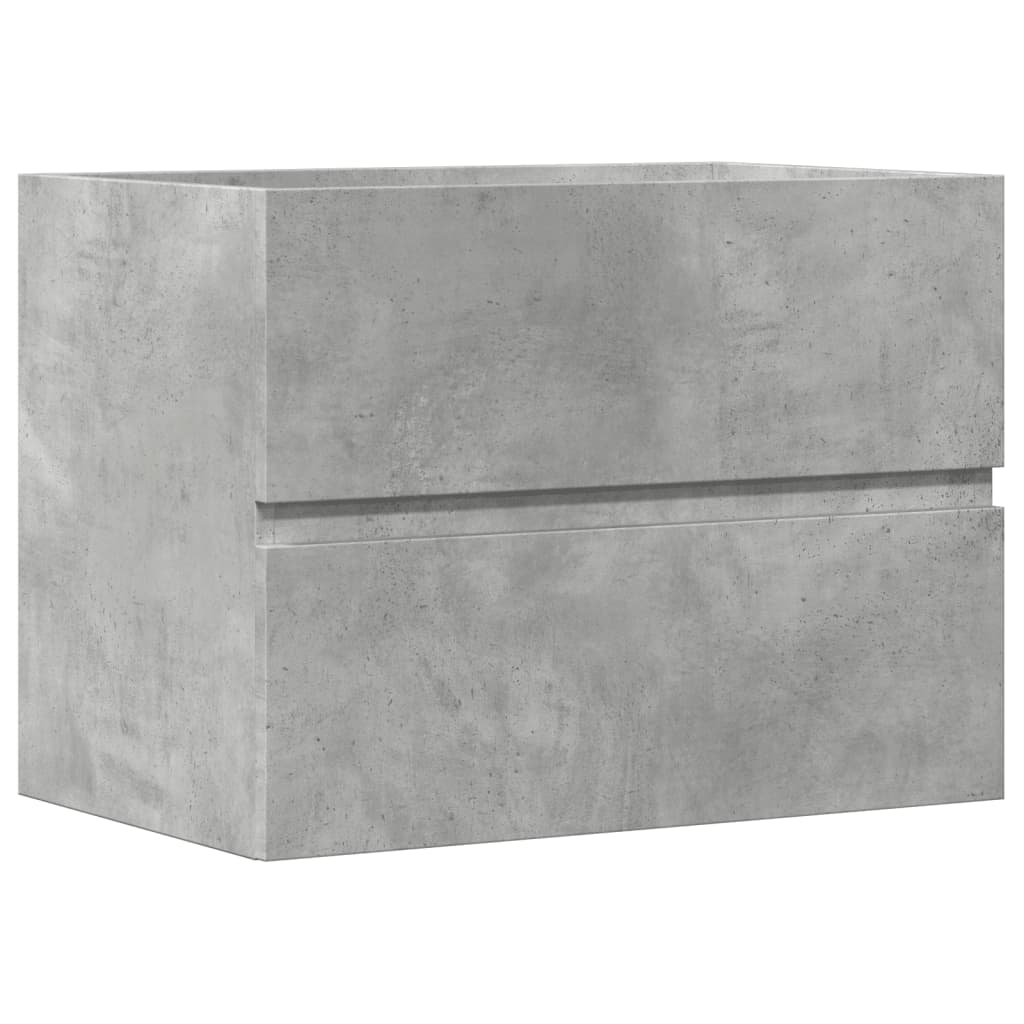 Dulap pentru baie, gri beton, 60x38,5x45 cm, lemn prelucrat