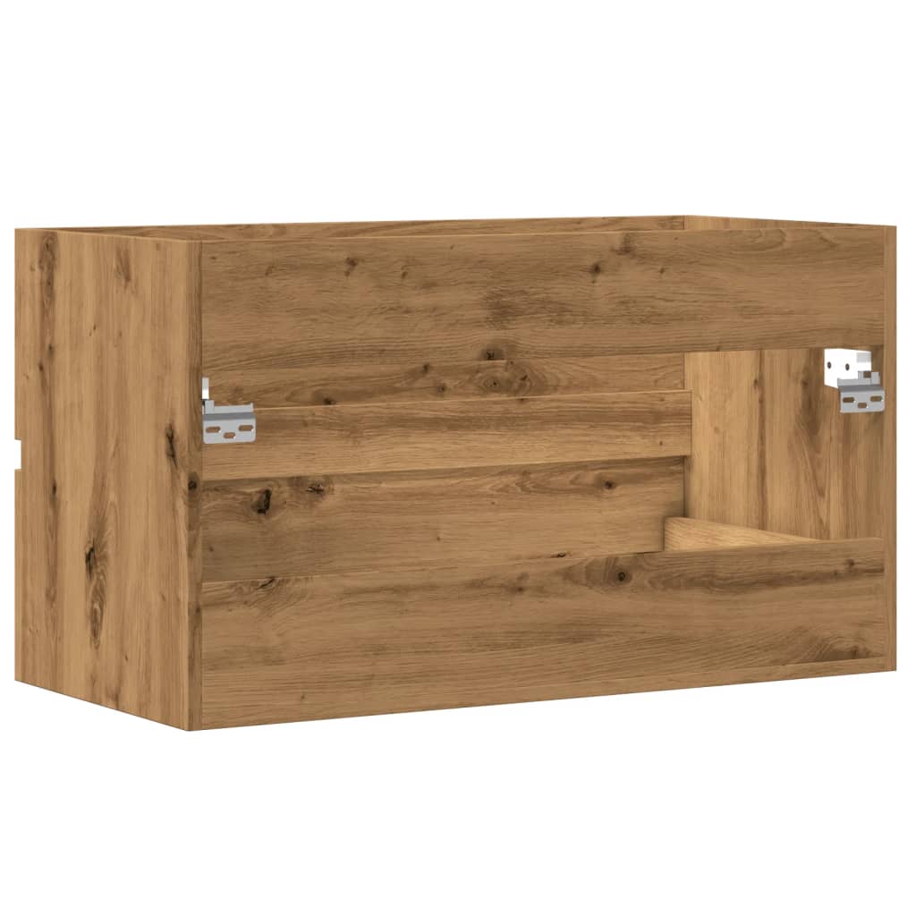 Dulap pentru baie stejar artizanal 80x38,5x45 cm lemn prelucrat