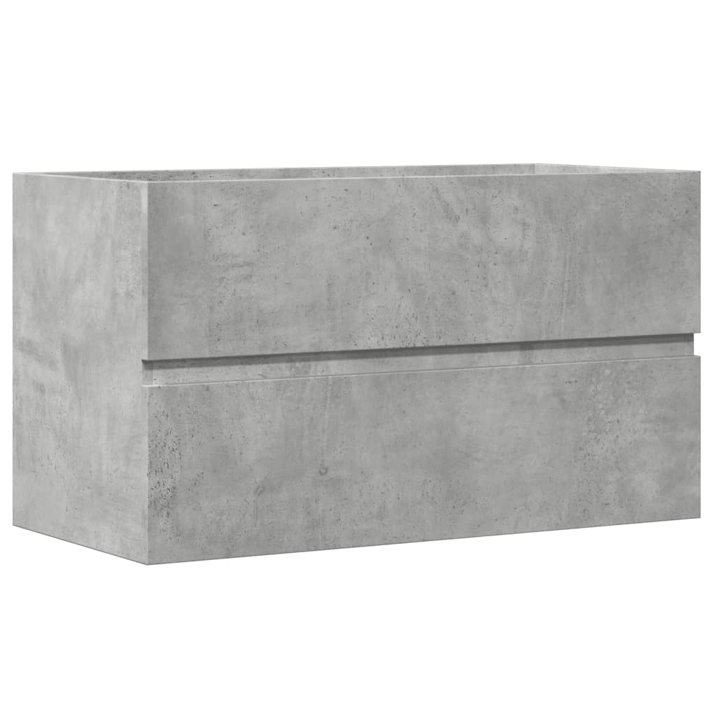 Dulap de chiuvetă, gri beton, 90x38,5x45 cm, lemn prelucrat