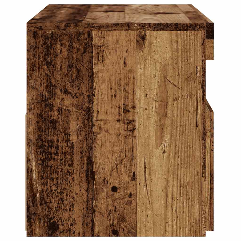 Dulap TV cu lumini LED lemn vechi 75x35x40 cm lemn prelucrat