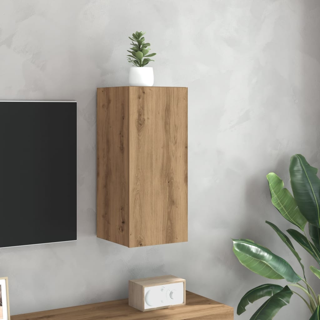 Dulap TV, stejar artizanal, 30,5x30x60 cm, lemn prelucrat