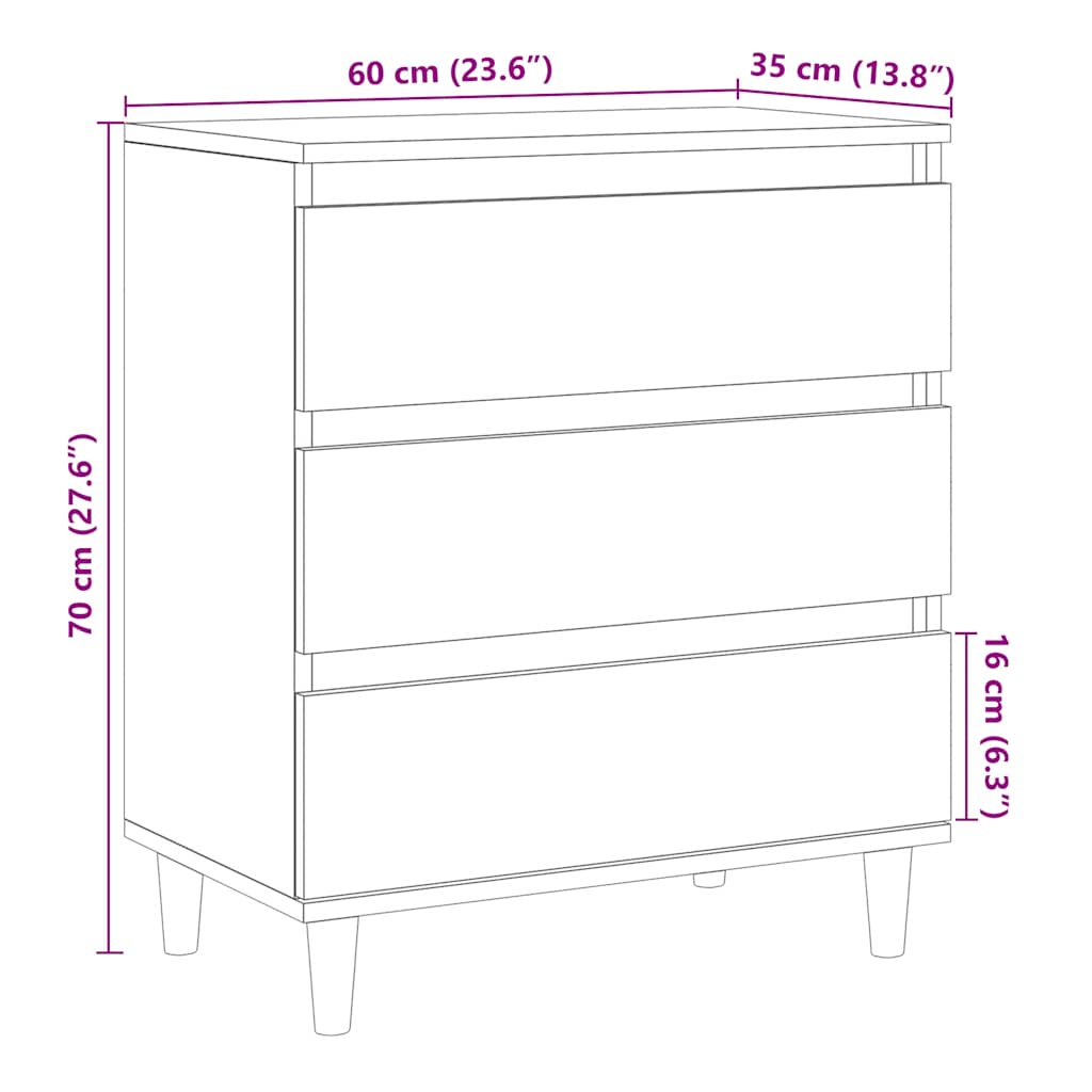 Bufetă din lemn vechi 60x35x70 cm din lemn prelucrat