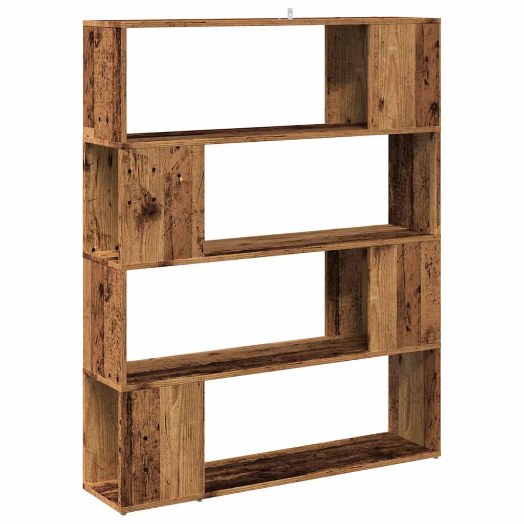 Bibliotecă/Separator cameră, lemn vechi, 100x24x124,5 cm