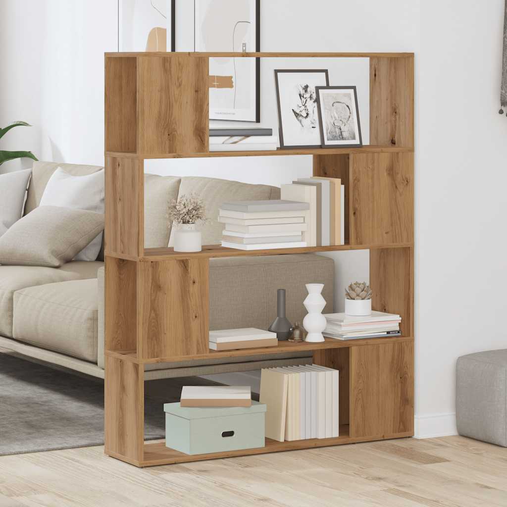 Bibliotecă/Separator de cameră stejar artizanal 100x24x124,5 cm