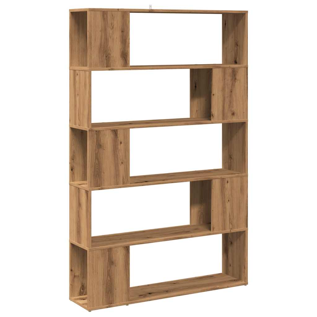 Bibliotecă/Separator de cameră, Stejar artizanal, 100x24x155 cm