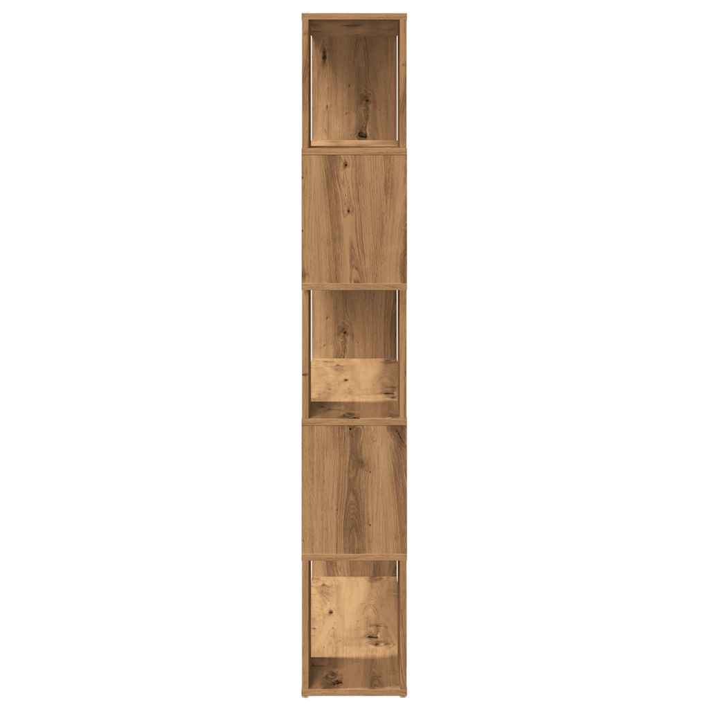 Bibliotecă/Separator de cameră, Stejar artizanal, 100x24x155 cm