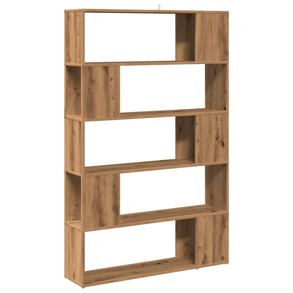 Bibliotecă/Separator de cameră, Stejar artizanal, 100x24x155 cm
