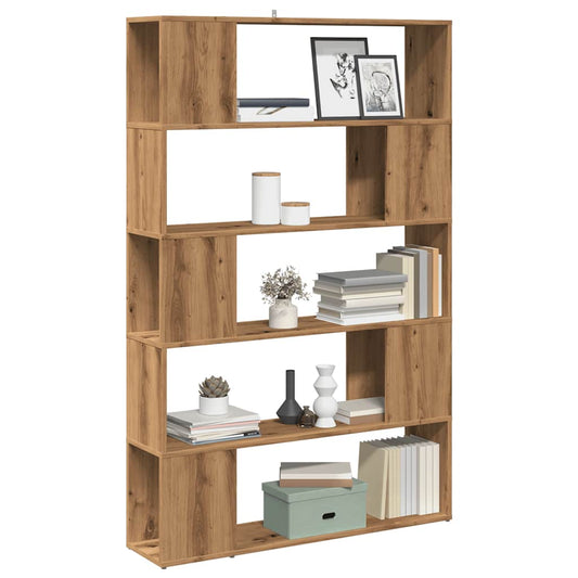 Bibliotecă/Separator de cameră, Stejar artizanal, 100x24x155 cm