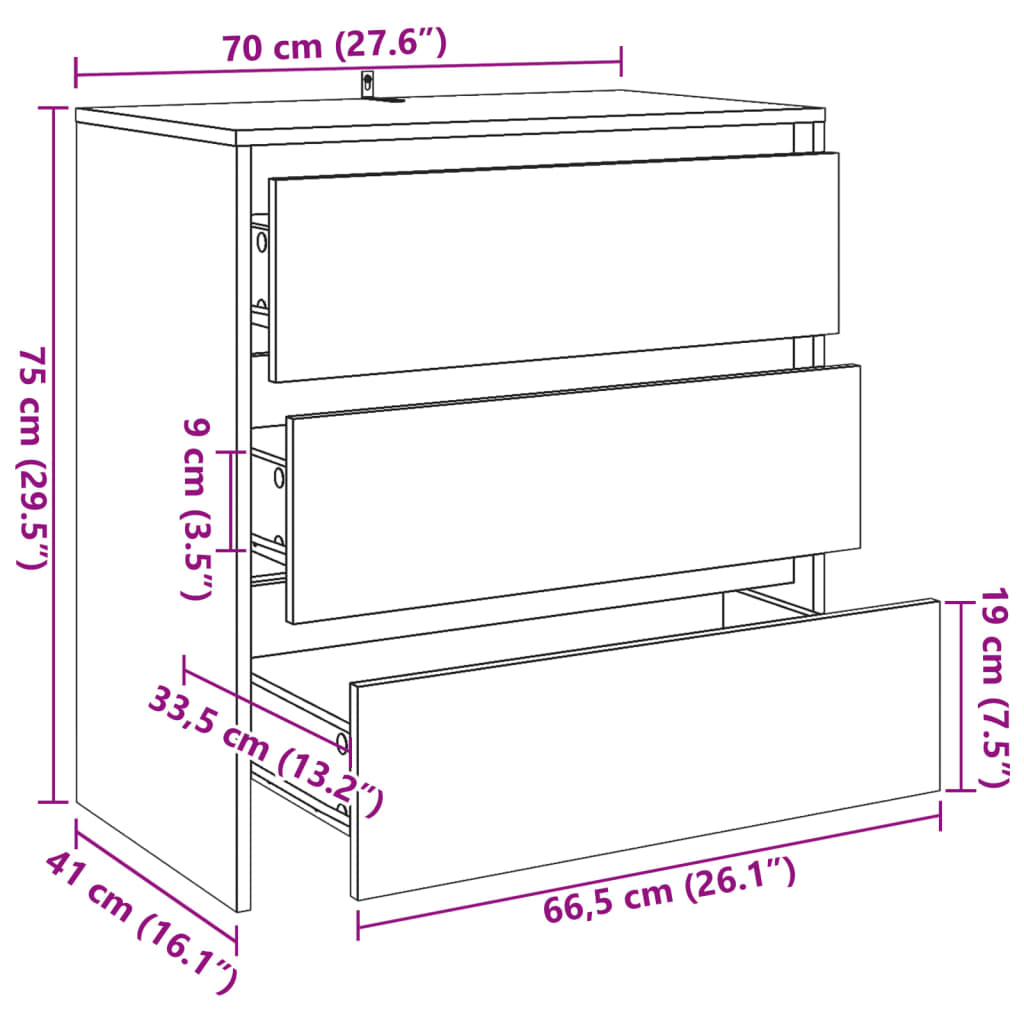 Dulap, stejar artizanal, 70x41x75cm, lemn prelucrat