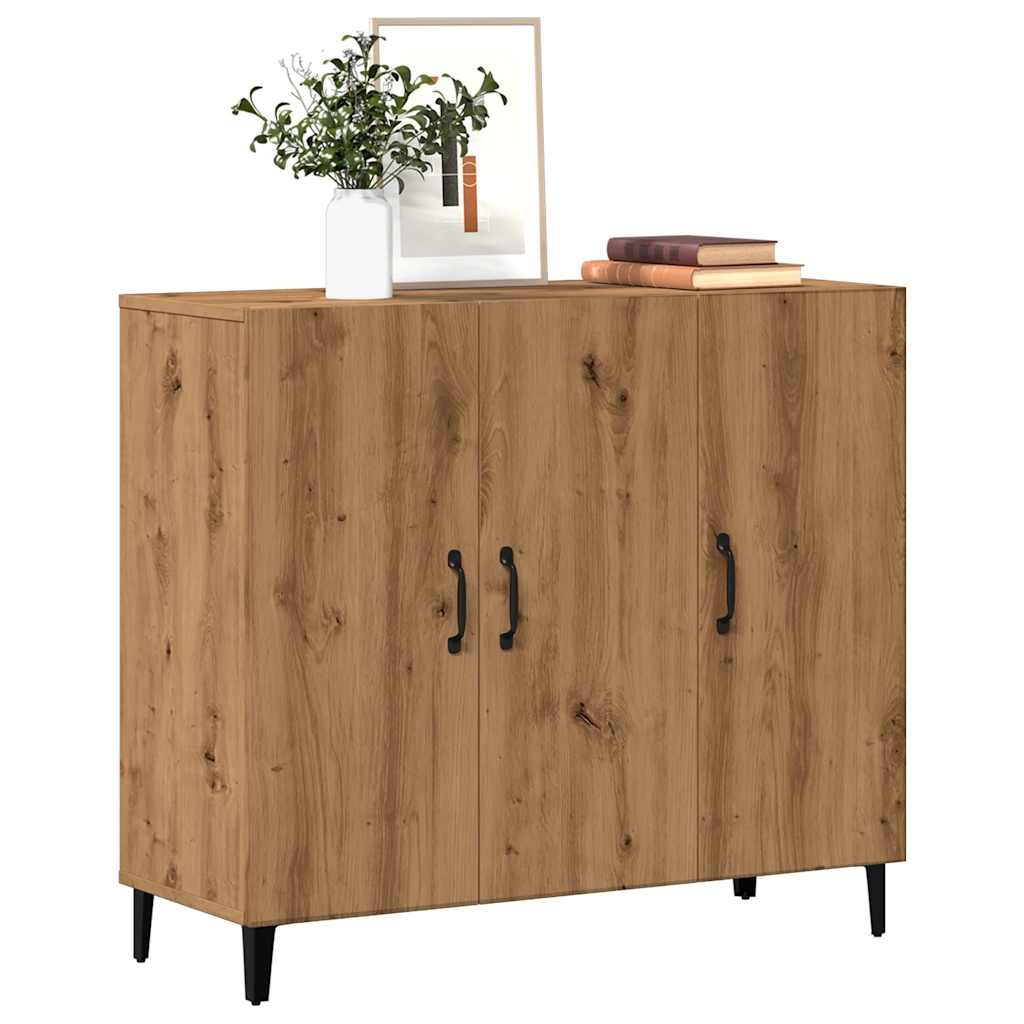 Dulap, stejar artizanal, 90x34x80 cm, lemn prelucrat