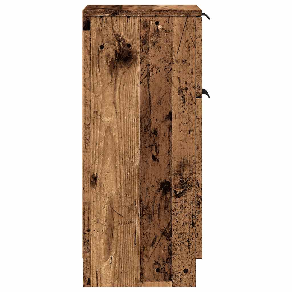 Dulapuri, 2 buc., lemn vechi, 30x30x70 cm, lemn prelucrat