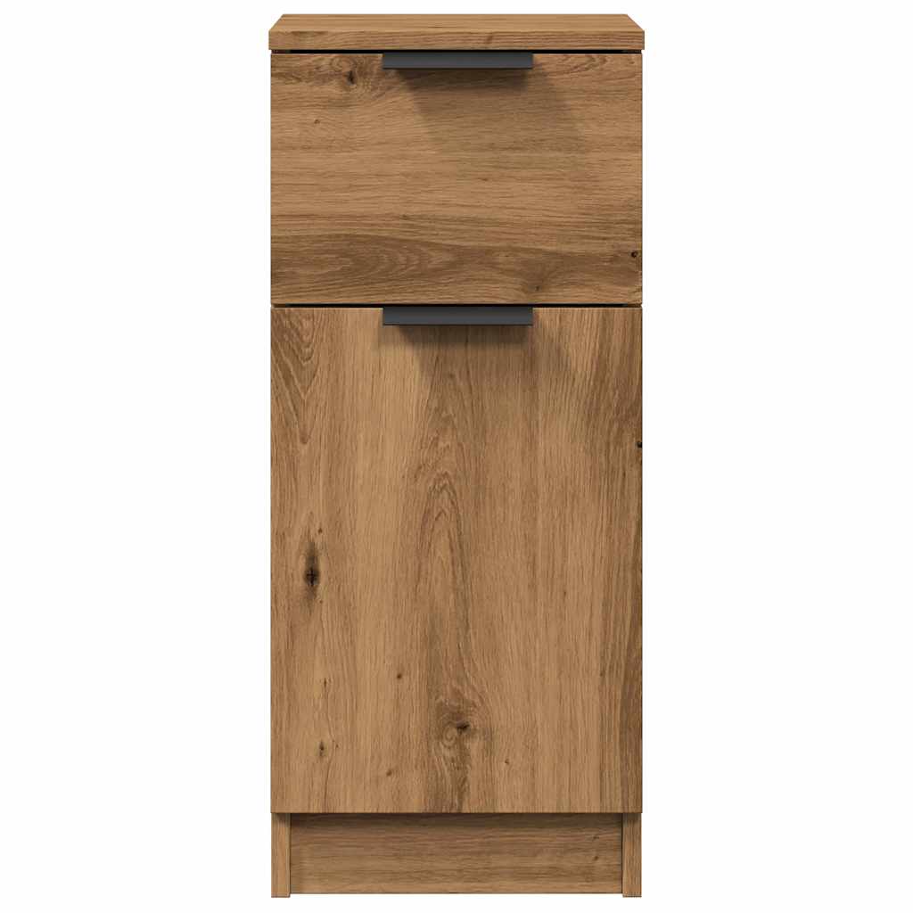 Dulapuri, 2 buc., stejar artizanal, 30x30x70 cm, lemn compozit