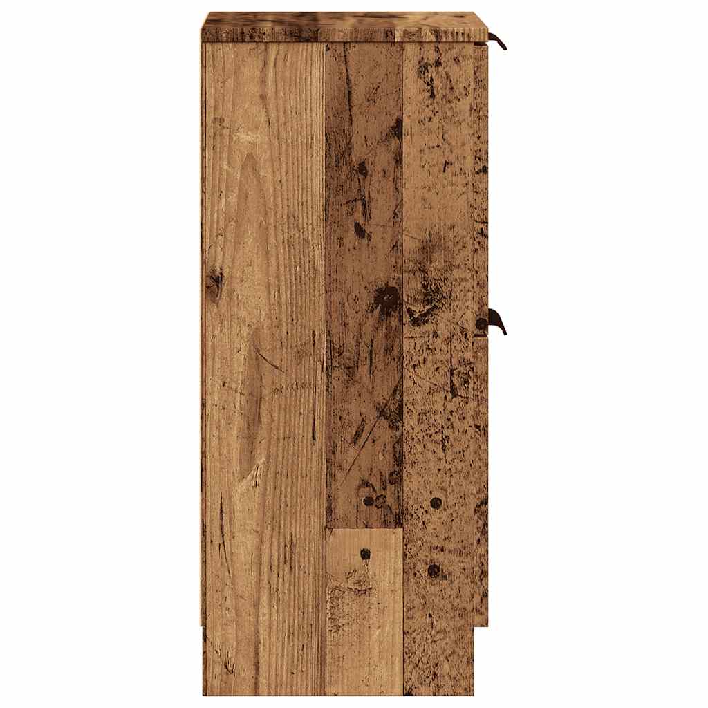 Dulapuri, 2 buc., lemn vechi, 30x30x70 cm, lemn prelucrat