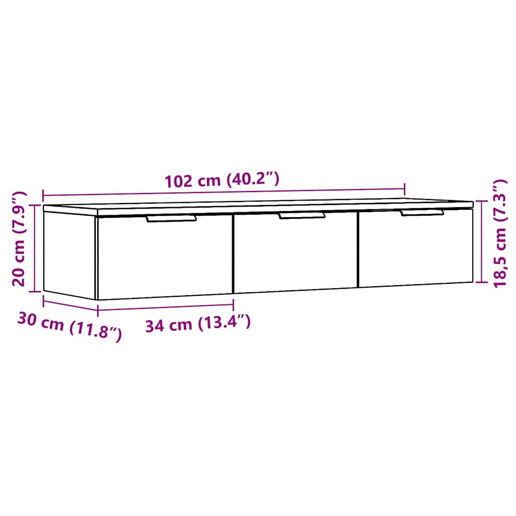 Dulap de perete, stejar artizanal, 60x31x60 cm, lemn prelucrat