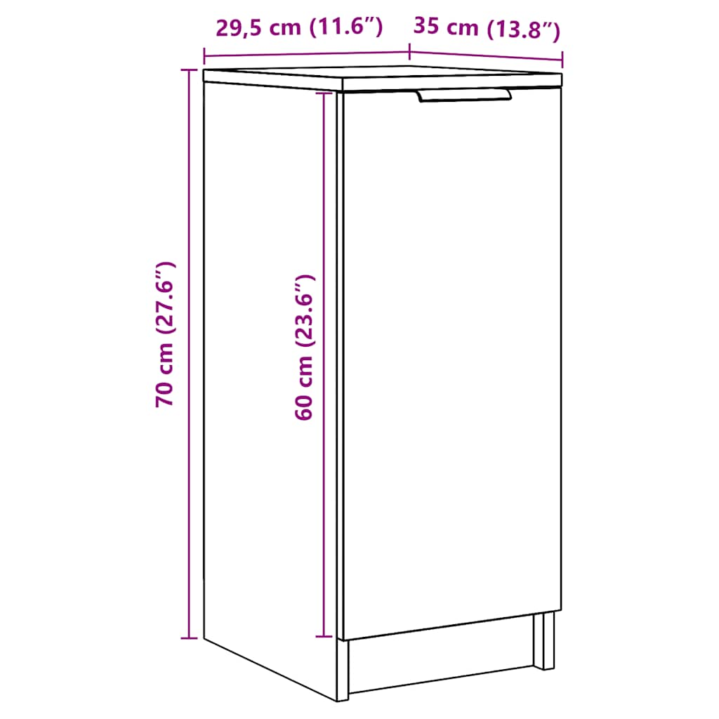 Pantofar, stejar artizanal, 30x35x70 cm lemn prelucrat