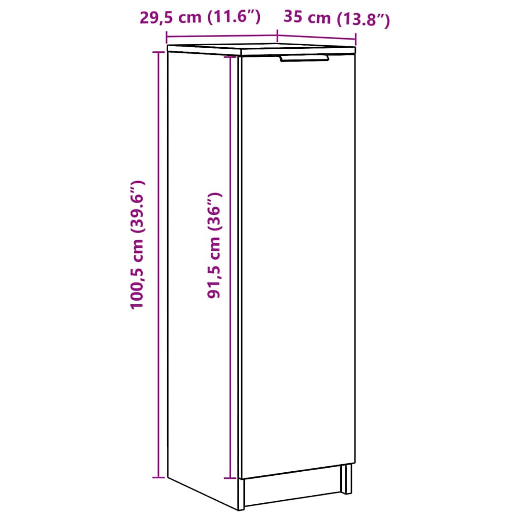 Pantofar, stejar artizanal, 29,5x35x100,5 cm lemn prelucrat