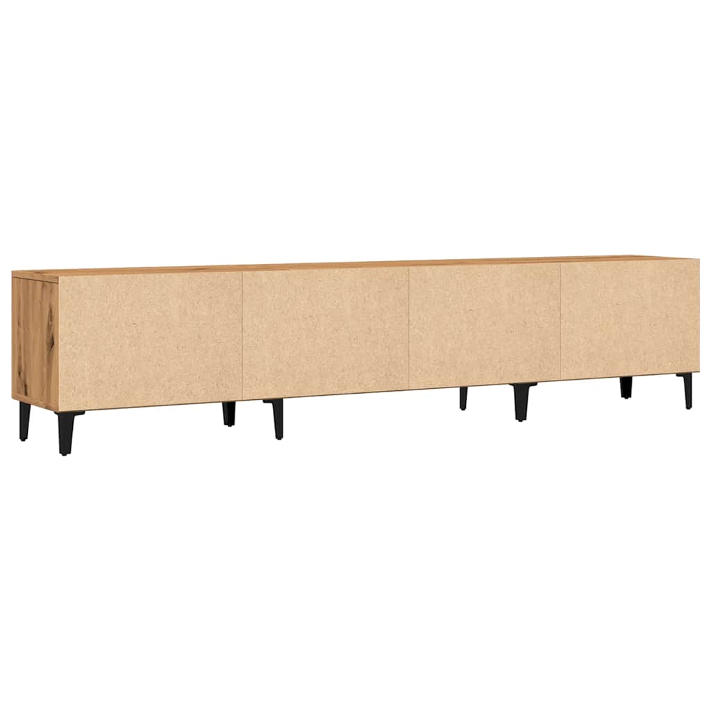 Dulap TV, stejar artizanal, 180x31,5x40 cm, lemn prelucrat