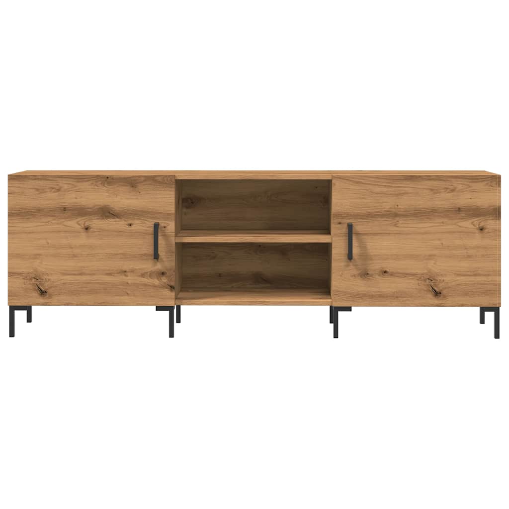 Dulap TV, stejar artizanal, 150x30x50 cm, lemn prelucrat