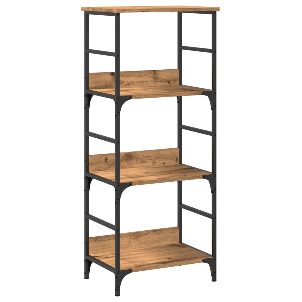 Bibliotecă, stejar artizanal, 50x33x117,5 cm, lemn prelucrat