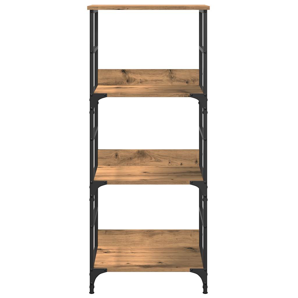Bibliotecă, stejar artizanal, 50x33x117,5 cm, lemn prelucrat
