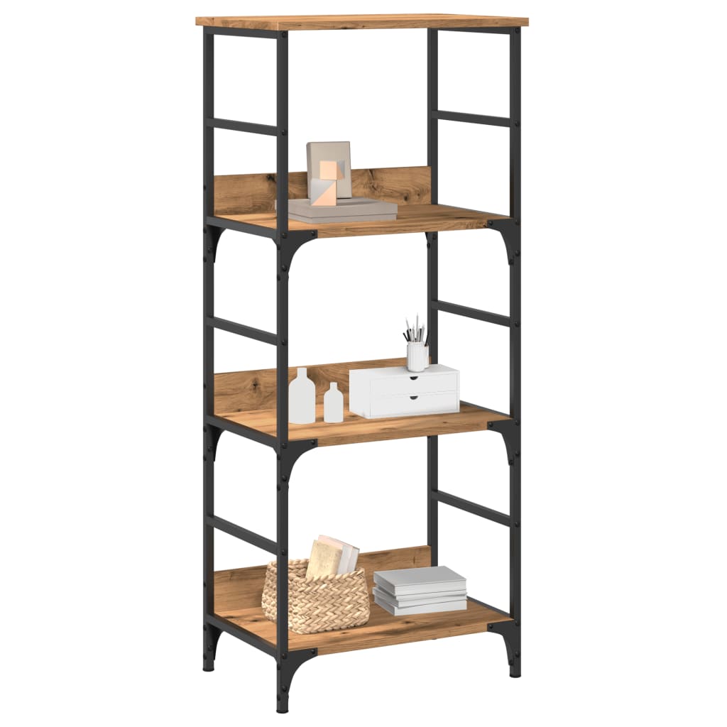 Bibliotecă, stejar artizanal, 50x33x117,5 cm, lemn prelucrat