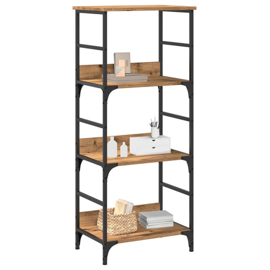 Bibliotecă, stejar artizanal, 50x33x117,5 cm, lemn prelucrat