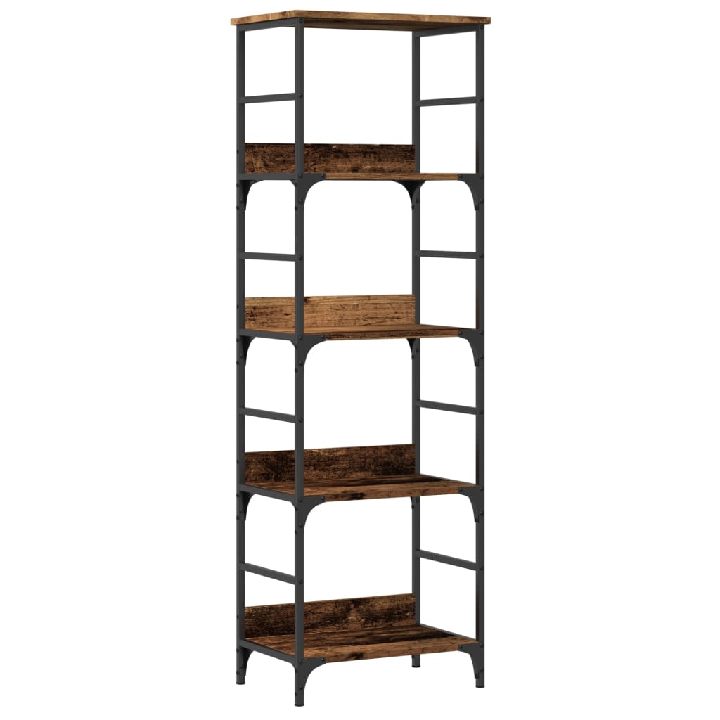 Bibliotecă, lemn vechi, 50x33x153 cm, lemn prelucrat