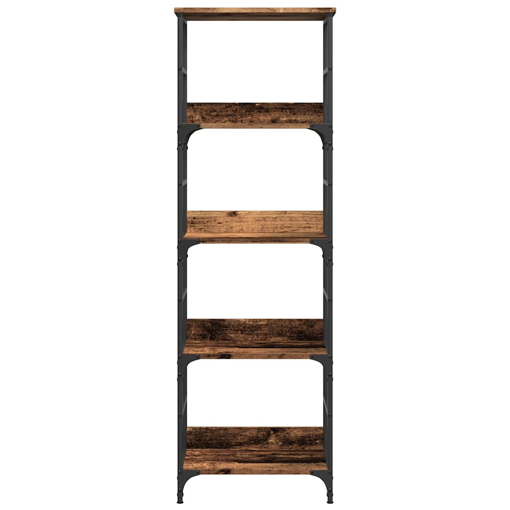 Bibliotecă, lemn vechi, 50x33x153 cm, lemn prelucrat