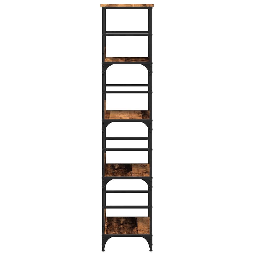 Bibliotecă, lemn vechi, 50x33x153 cm, lemn prelucrat