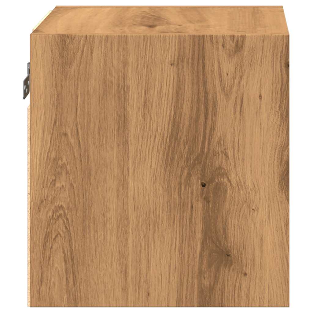 Comode TV cu lumini LED, 2 buc. Stejar artizanal 30x28,5x30 cm