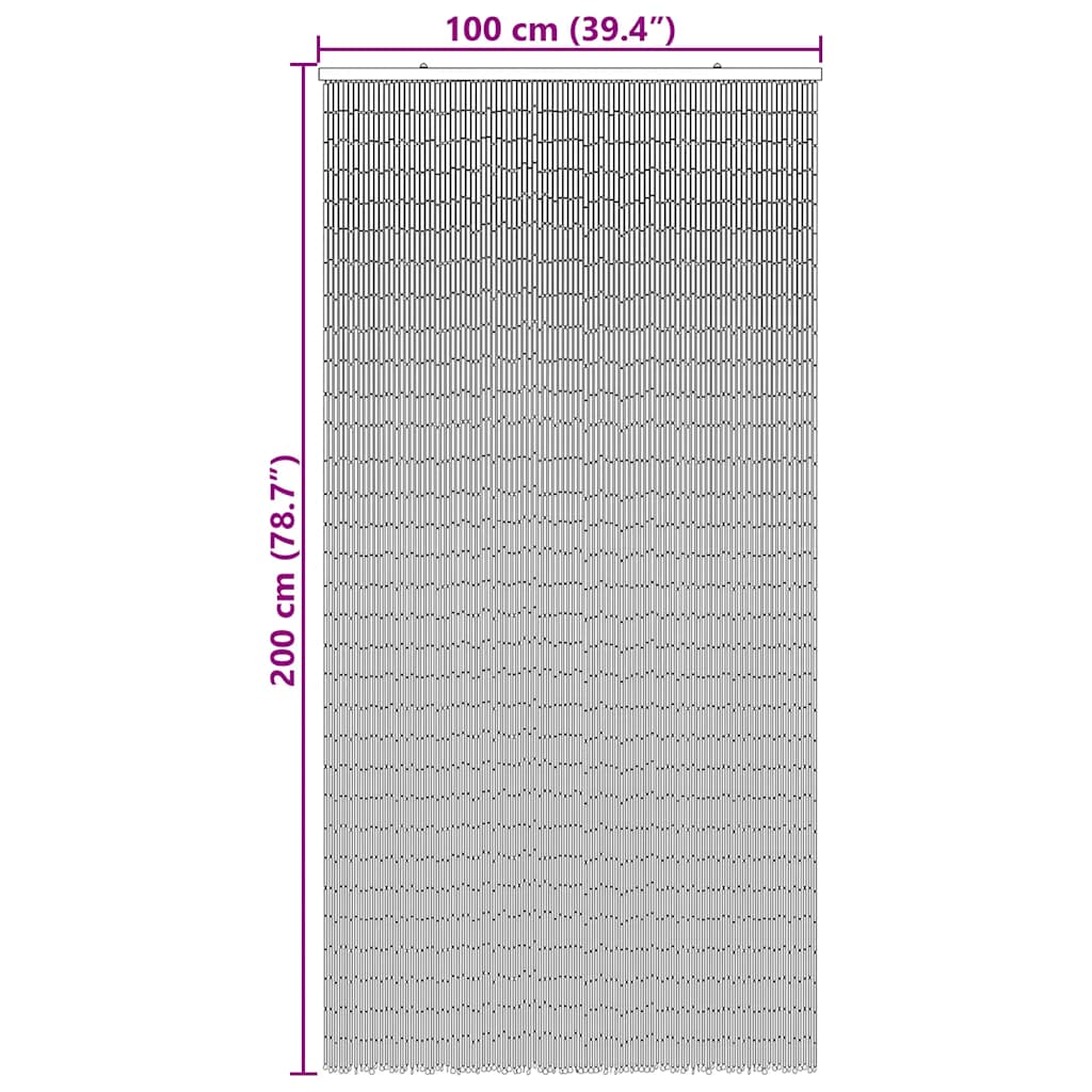 Perdele pentru ușă cu insecte imprimeu bambus 100x200 cm bambus