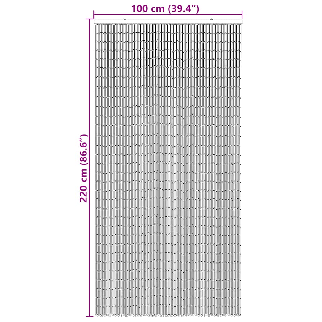 Perdele pentru ușă cu insecte imprimeu bambus 100x220 cm bambus