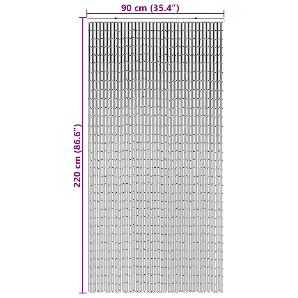 Perdele ușă cu insecte imprimeu palmieri 90x220 cm bambus