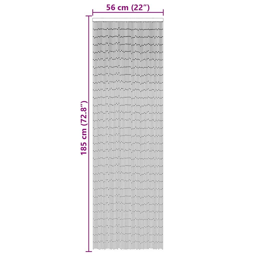 Perdele ușă cu insecte gri închis 56x185 cm bambus