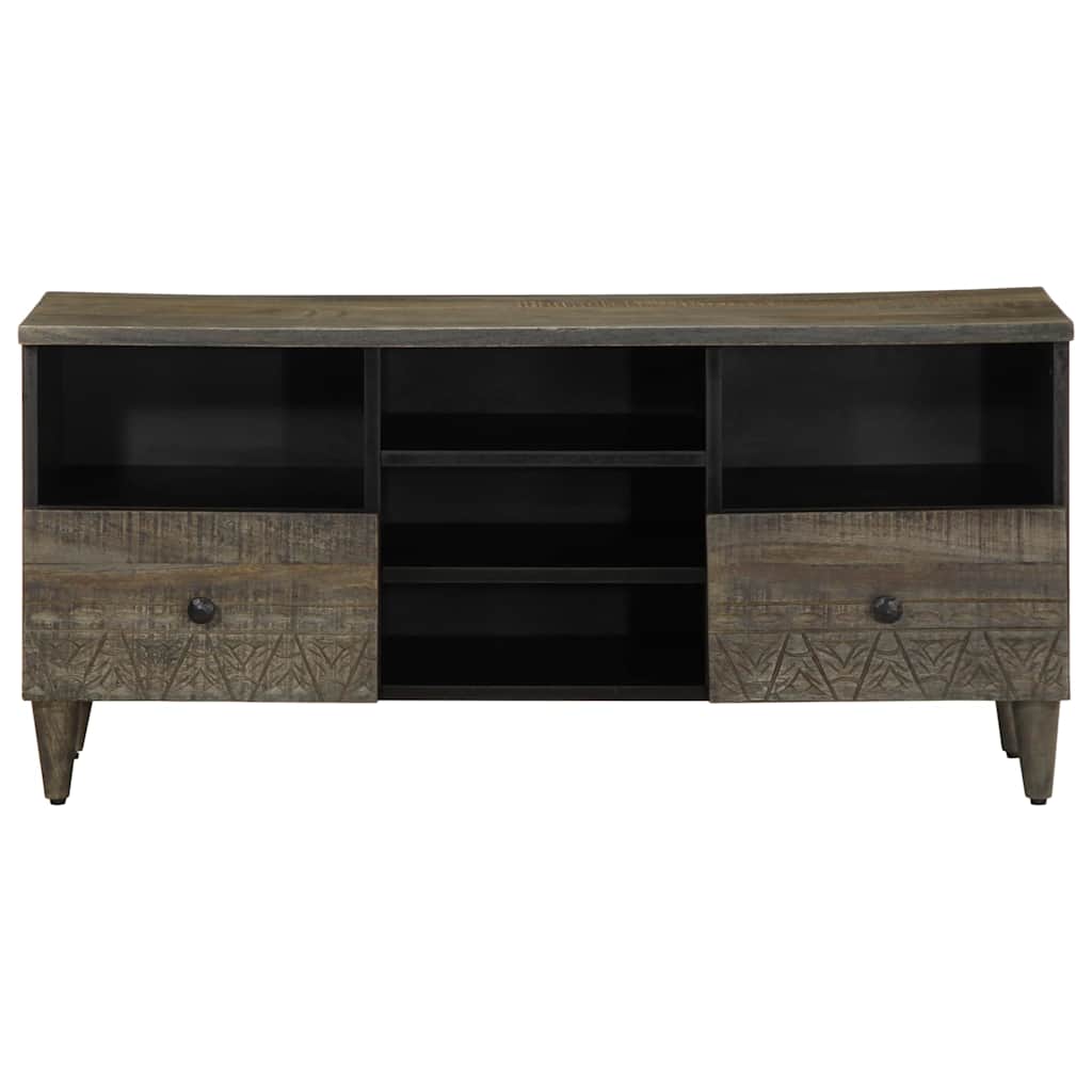 Comodă TV, negru, 100x33x46 cm, lemn masiv de mango