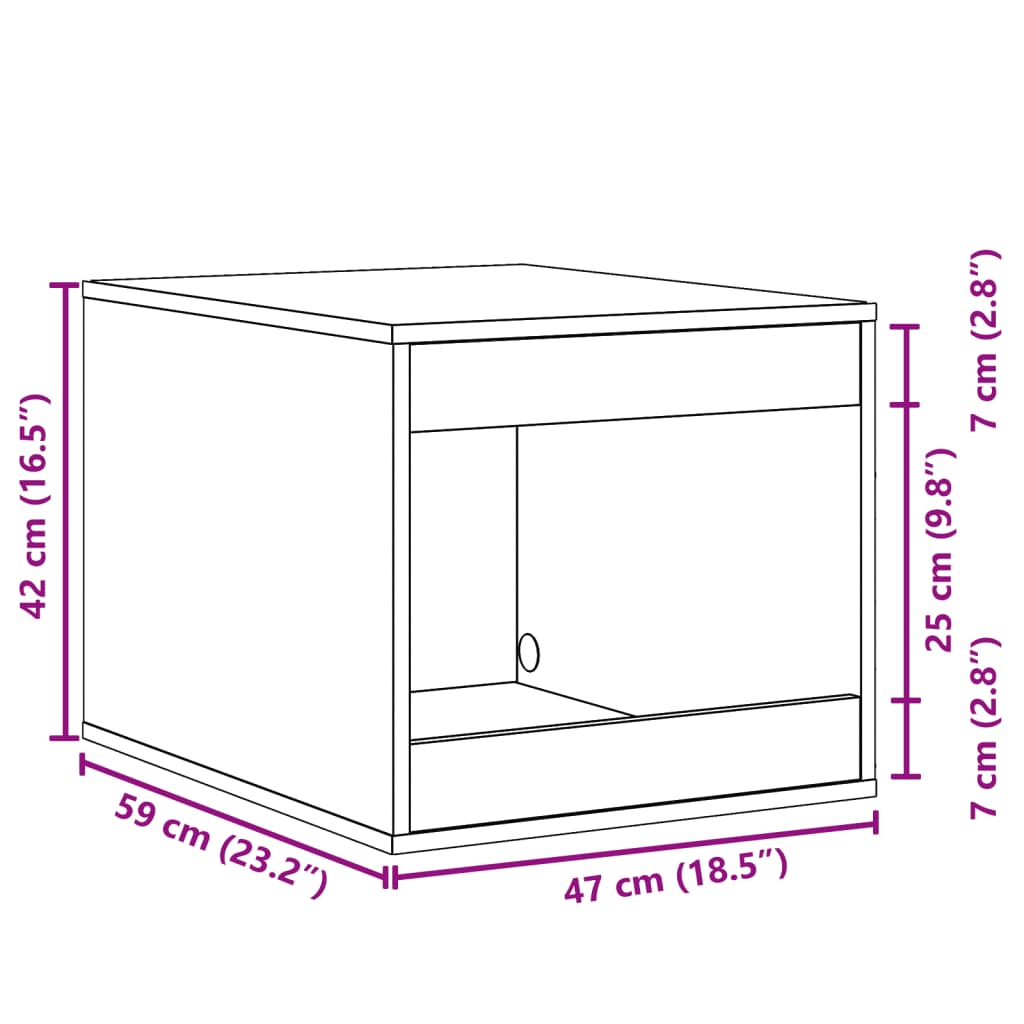 Cutie litieră pisici gri beton 47x59x42 cm lemn prelucrat