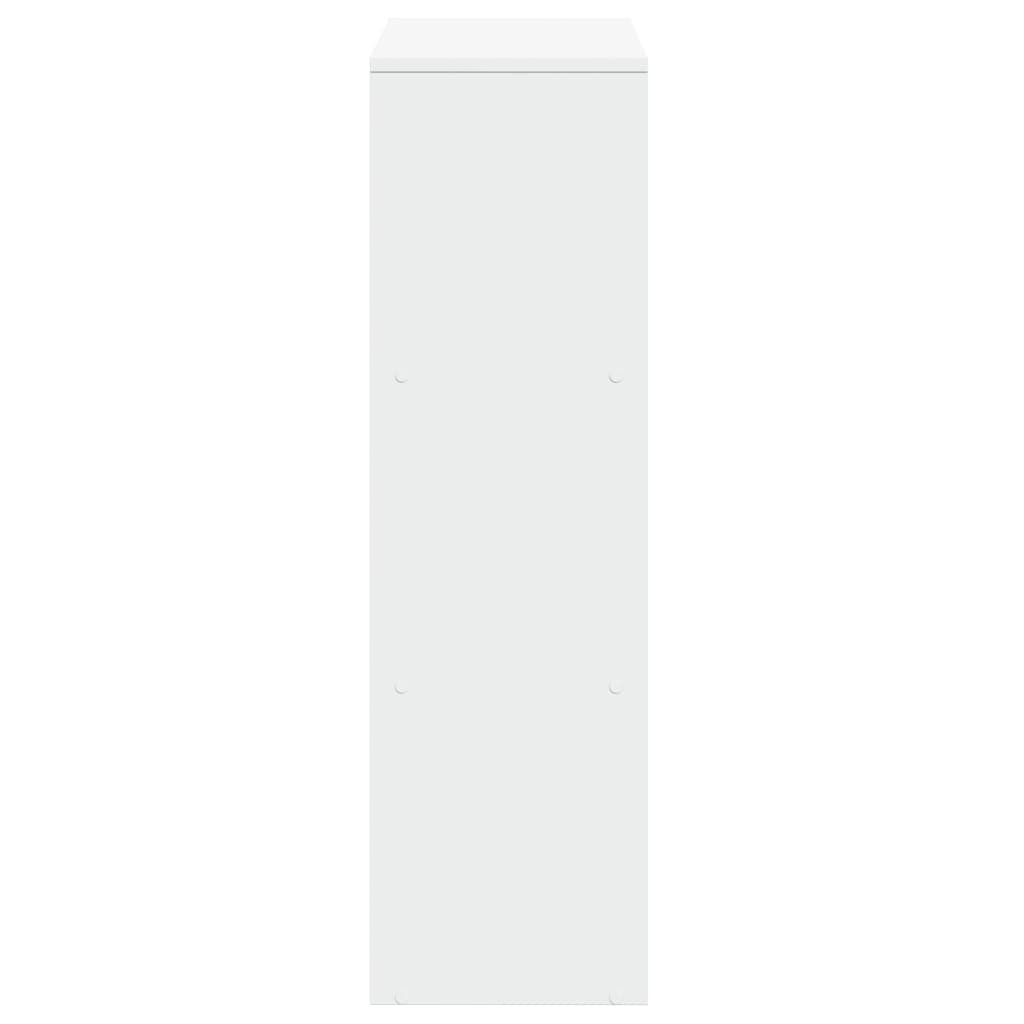 Bibliotecă/separator cameră 3 niveluri , alb, 99x29x99 cm, lemn