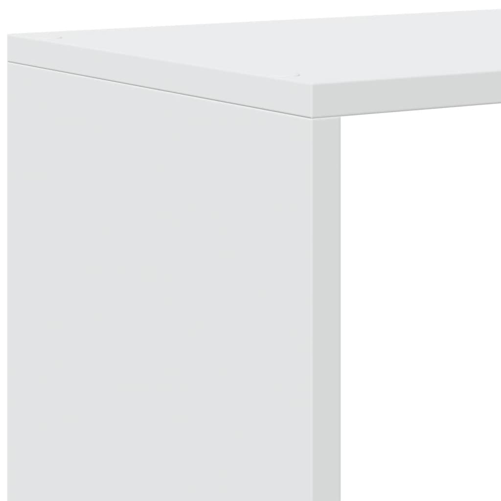 Bibliotecă/separator cameră 3 niveluri , alb, 99x29x99 cm, lemn